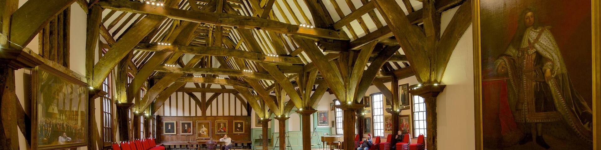 Merchant Adventurers\' Hall featuring art and interior views