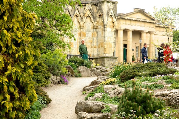 York showing heritage architecture and a garden