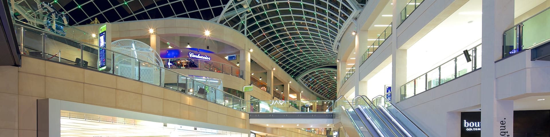 Trinity Leeds Mall featuring interior views