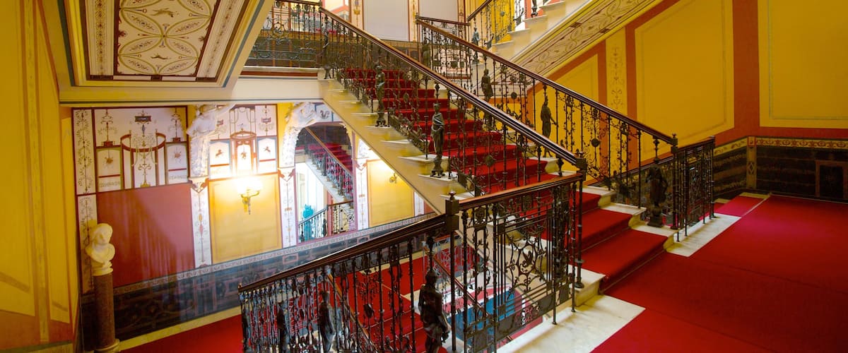 Achilleion bevat interieur en kasteel of paleis