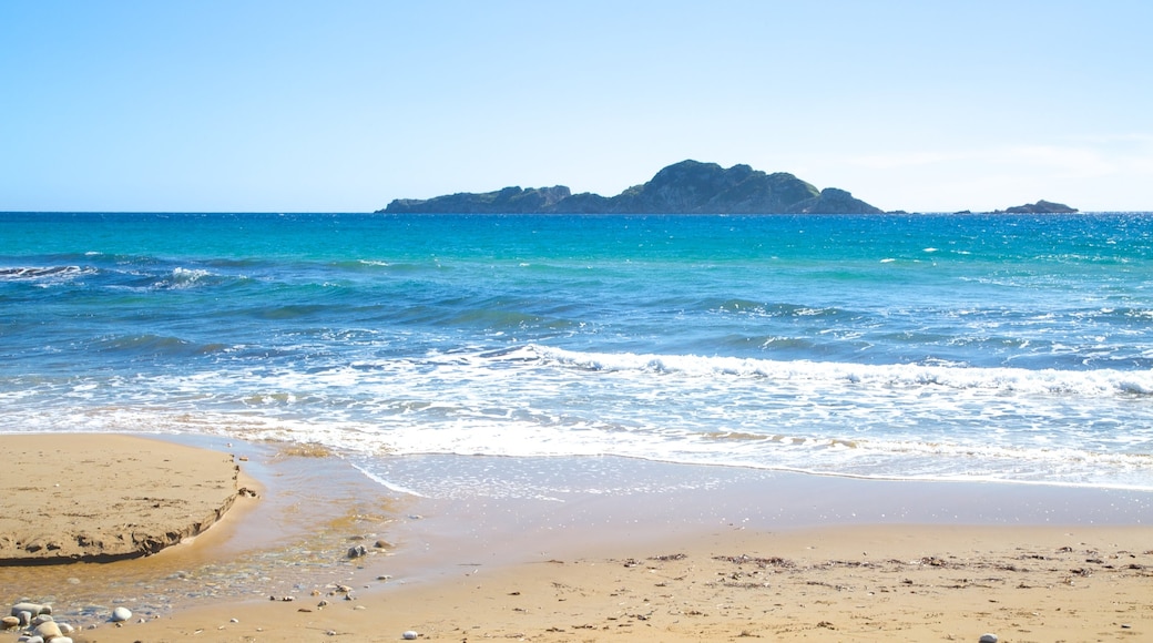 Playa Arillas ofreciendo una playa de arena y vistas panorámicas