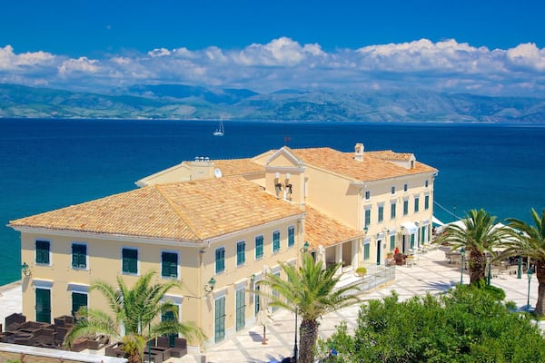 Port of Corfu which includes general coastal views