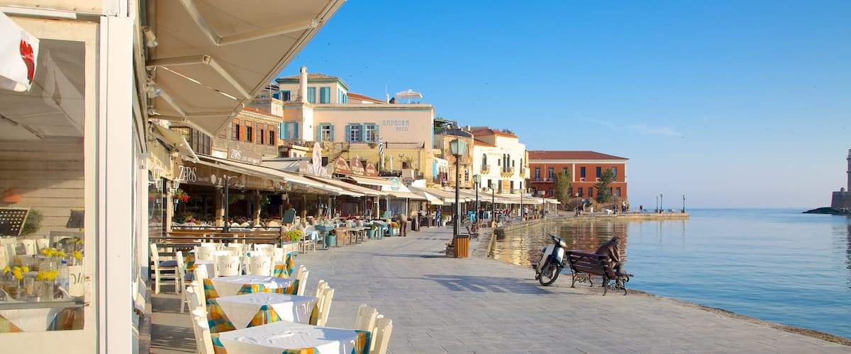 Chania which includes general coastal views