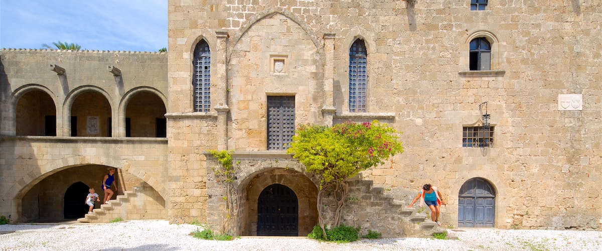 Rhodes which includes a castle and heritage architecture