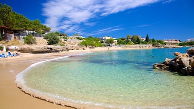 Pefkos Beach showing a sandy beach