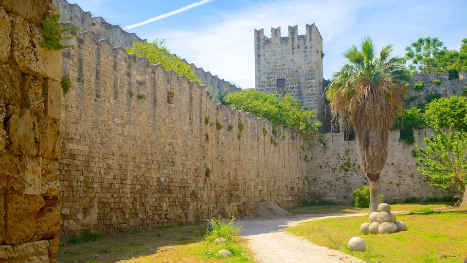 Rhodes Old Town featuring a castle