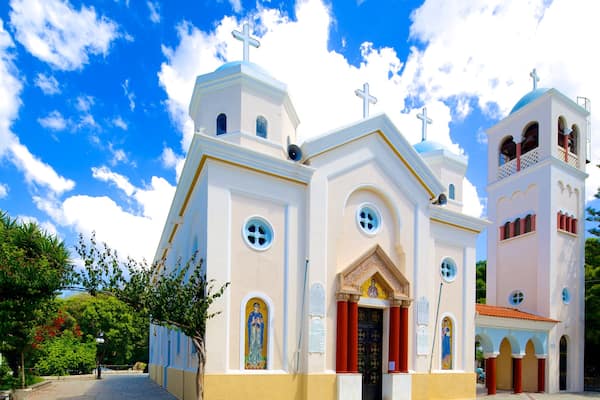 Kos montrant aspects religieux et église ou cathédrale