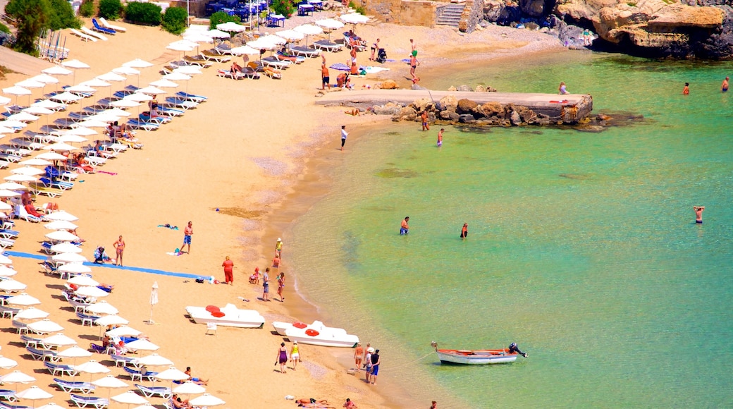 Playa de Lindos que incluye una playa