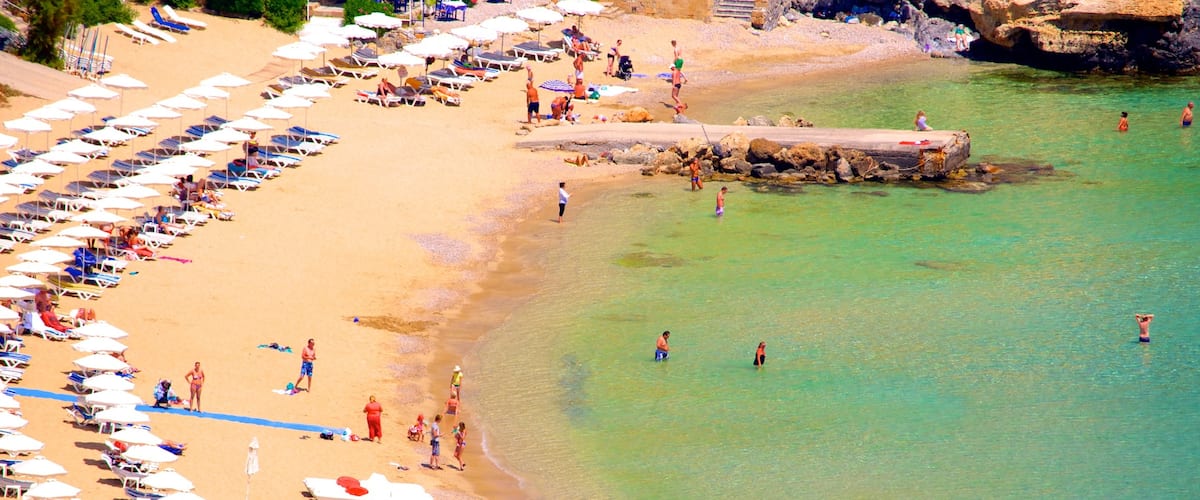 Lindos Beach which includes a beach