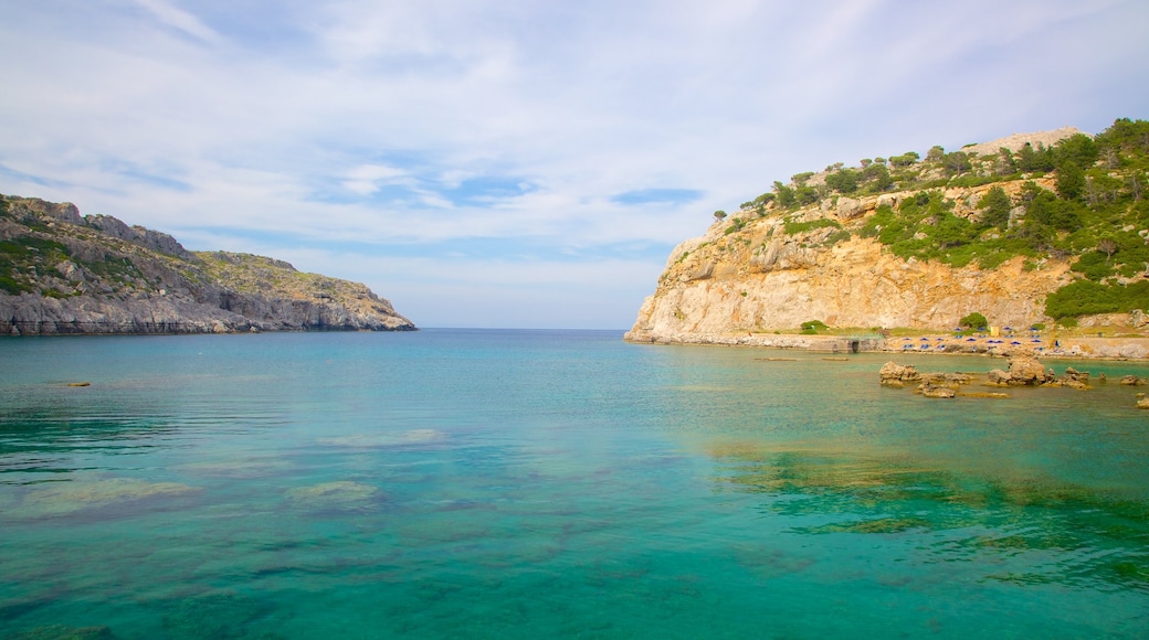 Anthony Quinn Bay featuring rocky coastline
