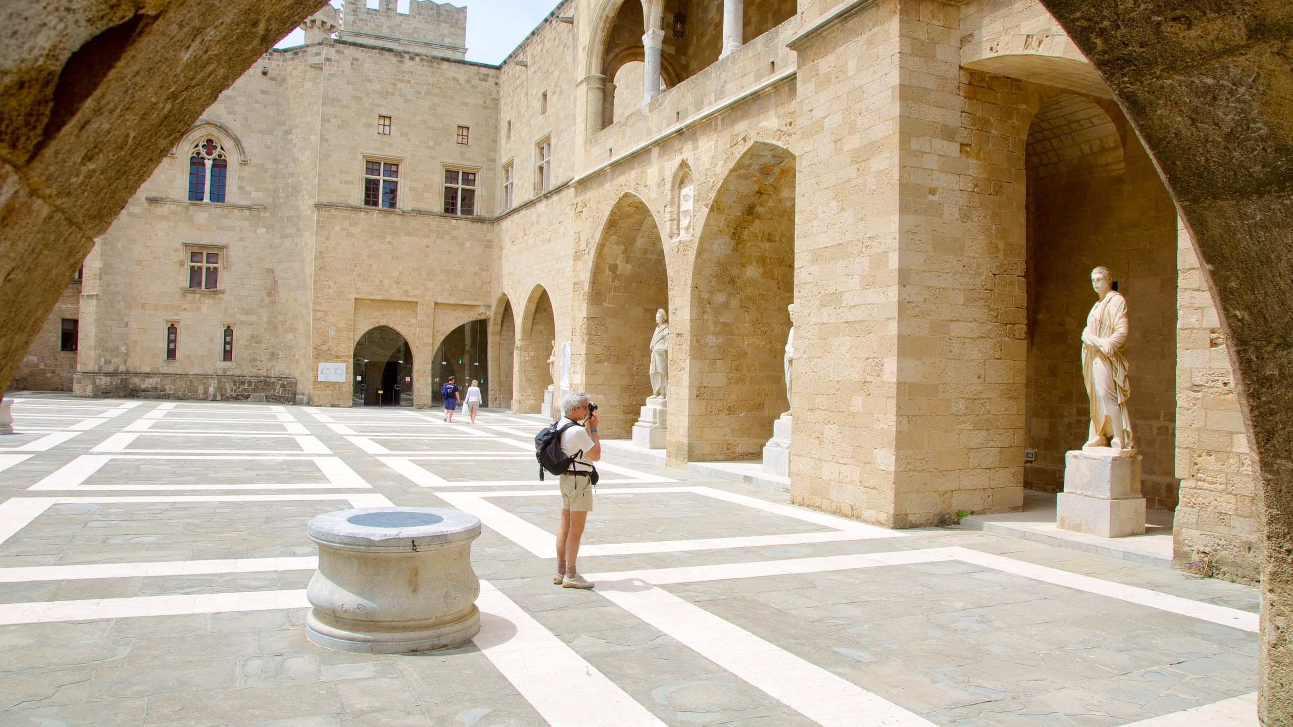 Sightseeing Of Rhodes. Grand masters Palace in Rhodes old town, Rhodes  island, Dodecanese Islands, Greece Stock Photo