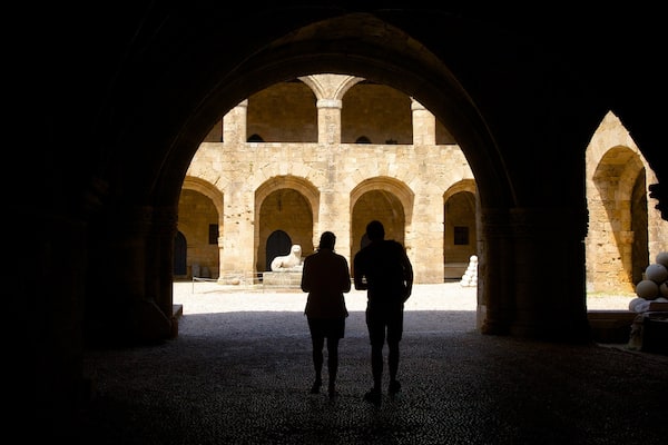 Archaeological Museum of Rhodes showing interior views as well as a couple