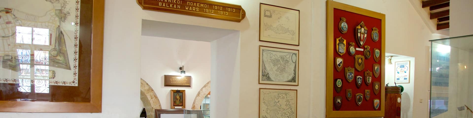 Maritime Museum of Crete showing interior views