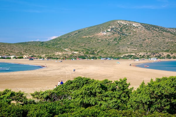 Prasonisi mit einem Sandstrand