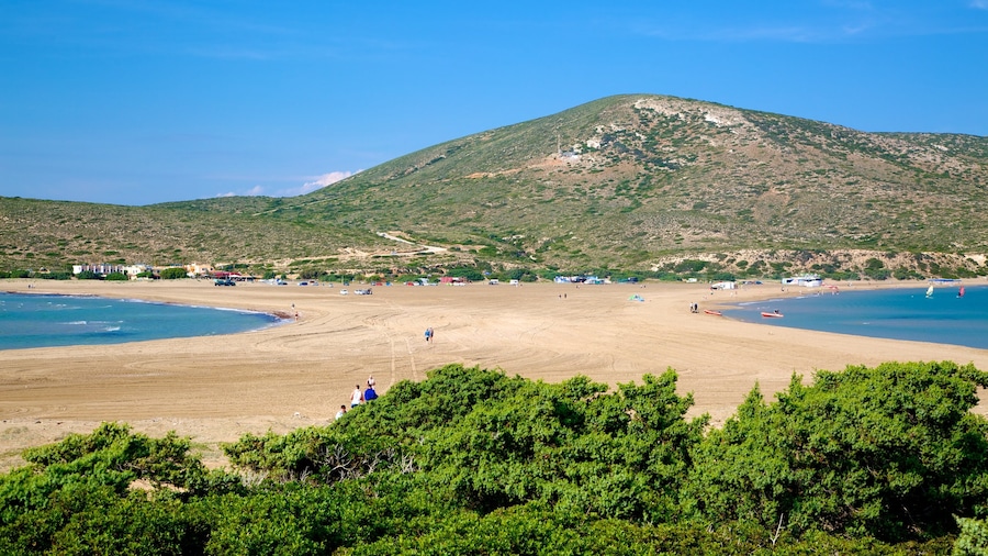 Prassonissi which includes a sandy beach