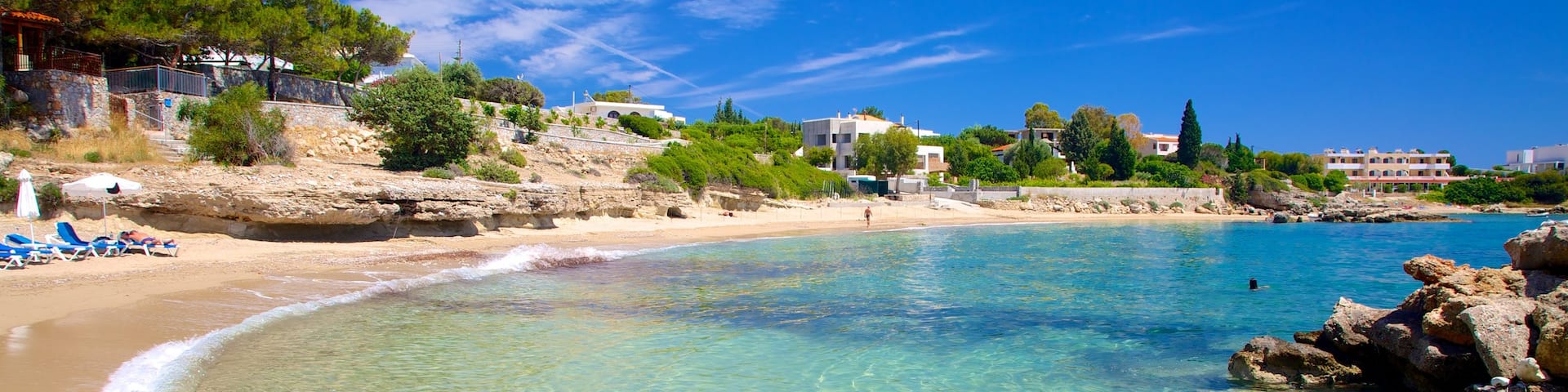 Pefkos showing general coastal views, a sandy beach and tropical scenes