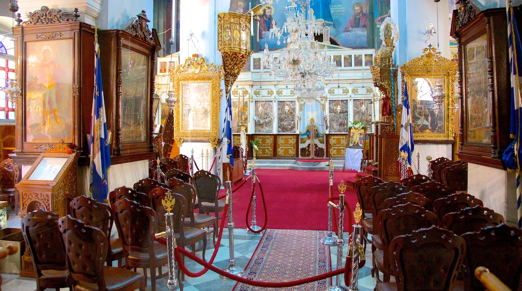 Chania featuring interior views, a church or cathedral and religious elements