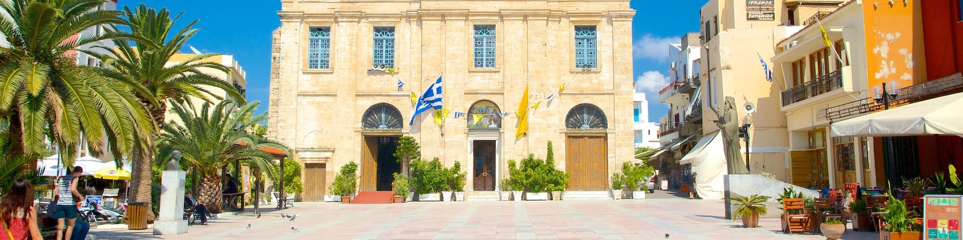 Chania featuring a church or cathedral, religious aspects and a square or plaza