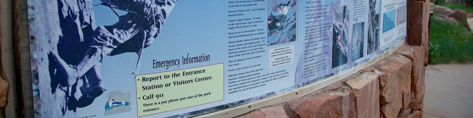 Eldorado Canyon State Park which includes signage