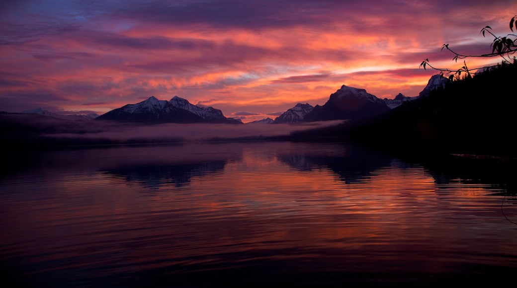 Montana featuring a lake or waterhole, mountains and landscape views