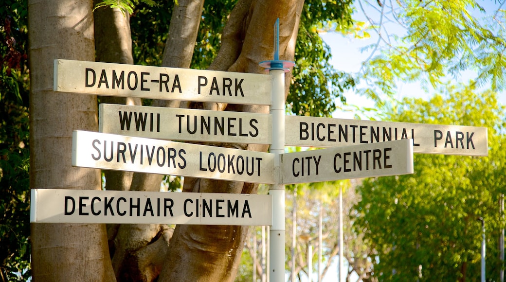 Bicentennial Park showing signage