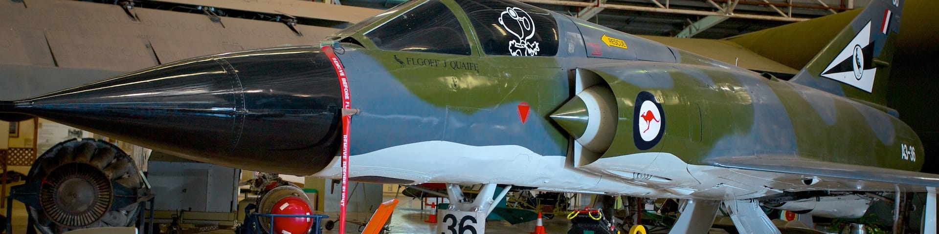 Australian Aviation Heritage Centre showing interior views and aircraft