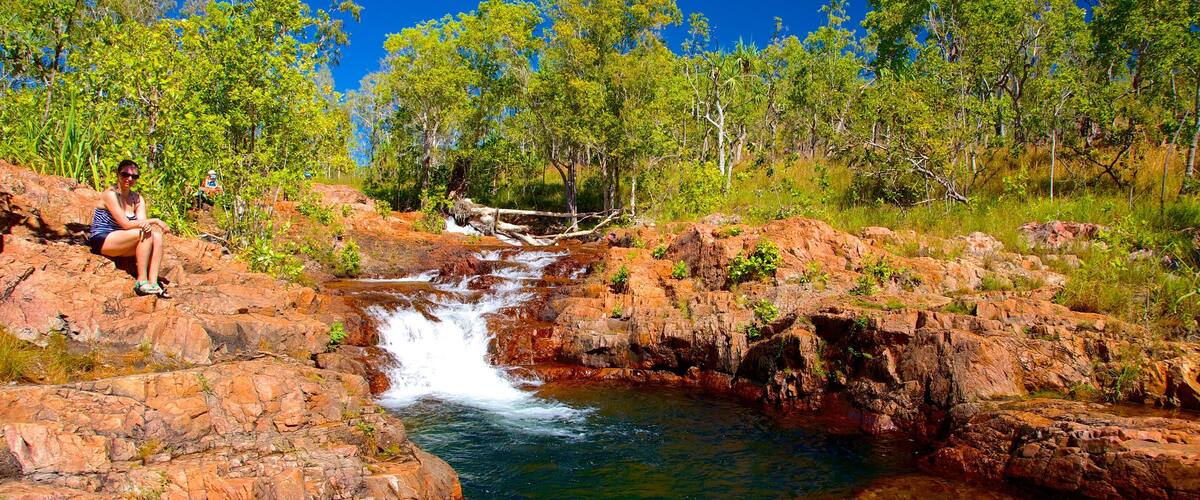 Litchfield National Park which includes rapids, a river or creek and landscape views