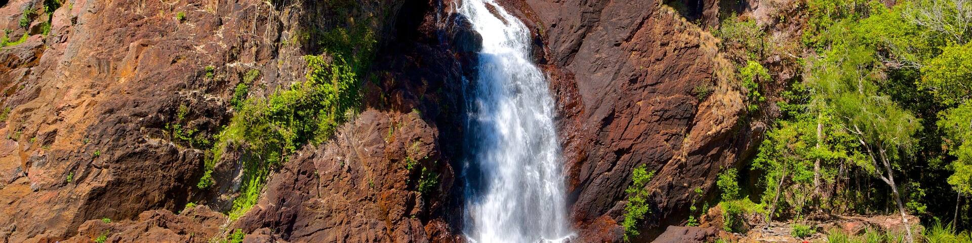Litchfield National Park which includes a cascade and landscape views