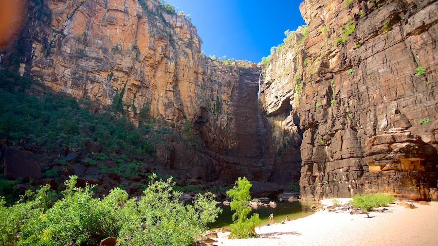 Jim Jim Falls which includes a gorge or canyon