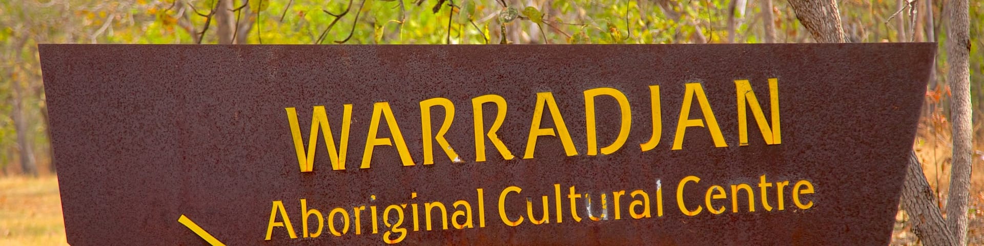 Warradjan Cultural Centre showing signage