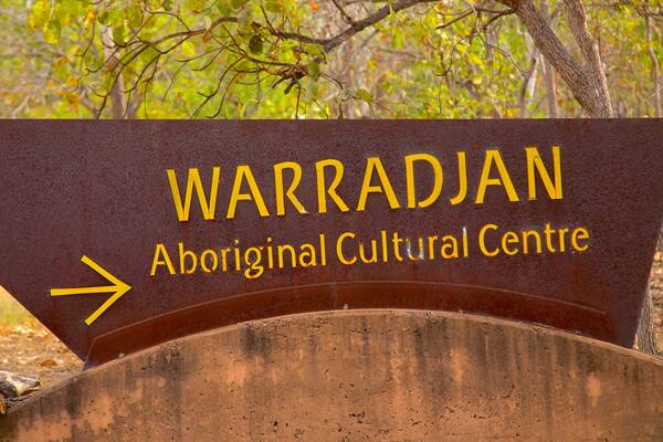 Warradjan Cultural Centre which includes signage