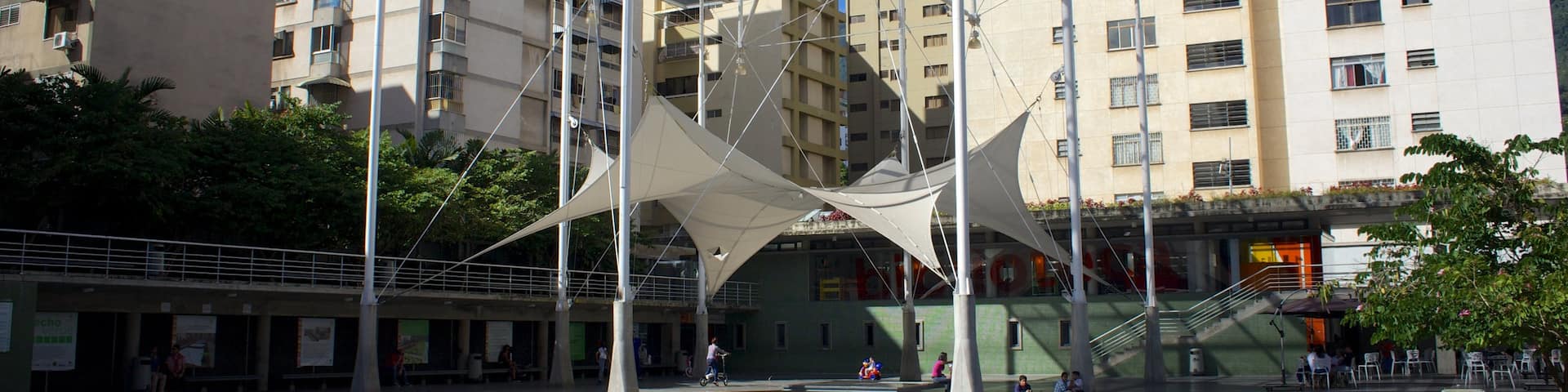 Northern Mountains which includes a square or plaza and modern architecture