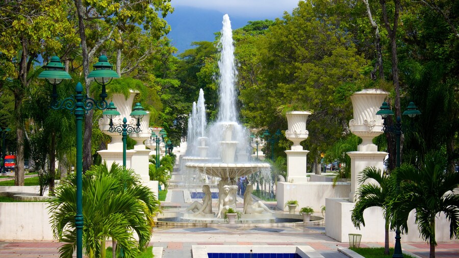 Paseo de los Próceres som visar en fontän