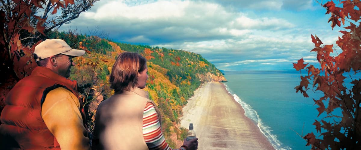 New Brunswick showing autumn leaves, general coastal views and views