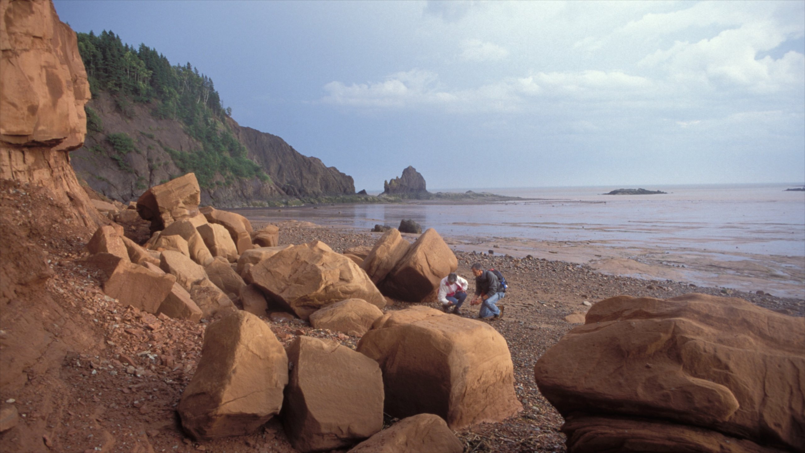 Nova Scotia which includes a pebble beach