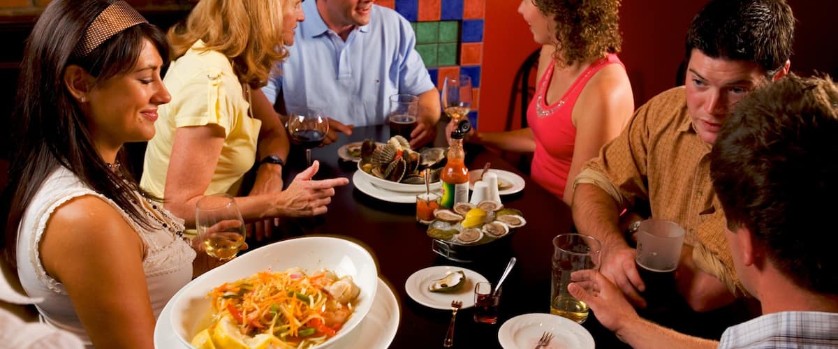 Prince Edward Island which includes food and dining out as well as a small group of people
