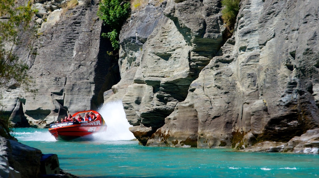 South Island which includes a river or creek, a gorge or canyon and boating