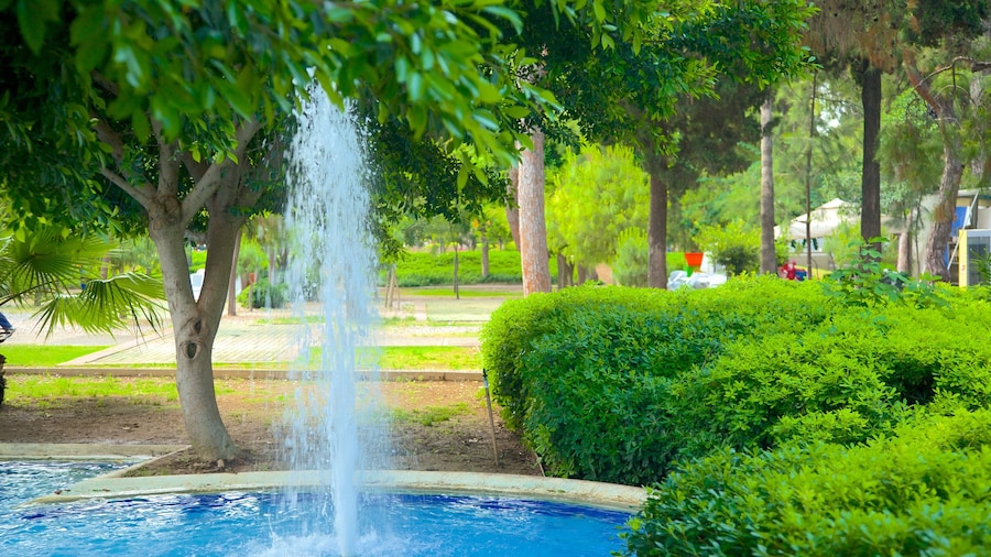 Karaalioglu Park showing a garden and a fountain