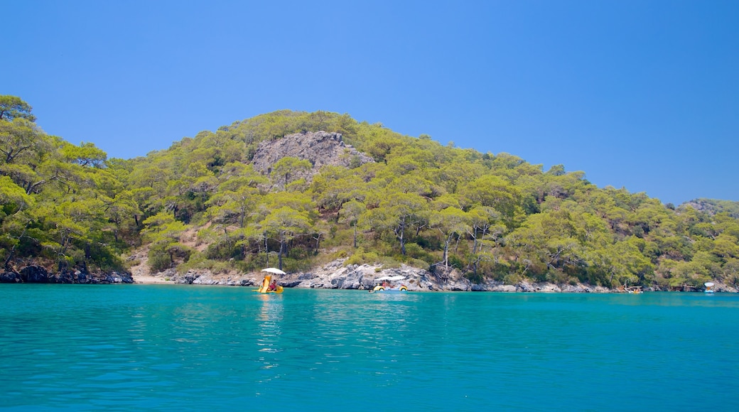 Oludeniz showing rocky coastline