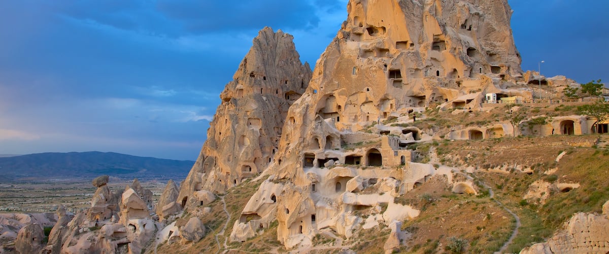 Uchisar Castle featuring chateau or palace