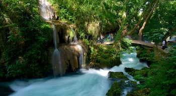 Antalya mettant en vedette panoramas, cascade et jardin