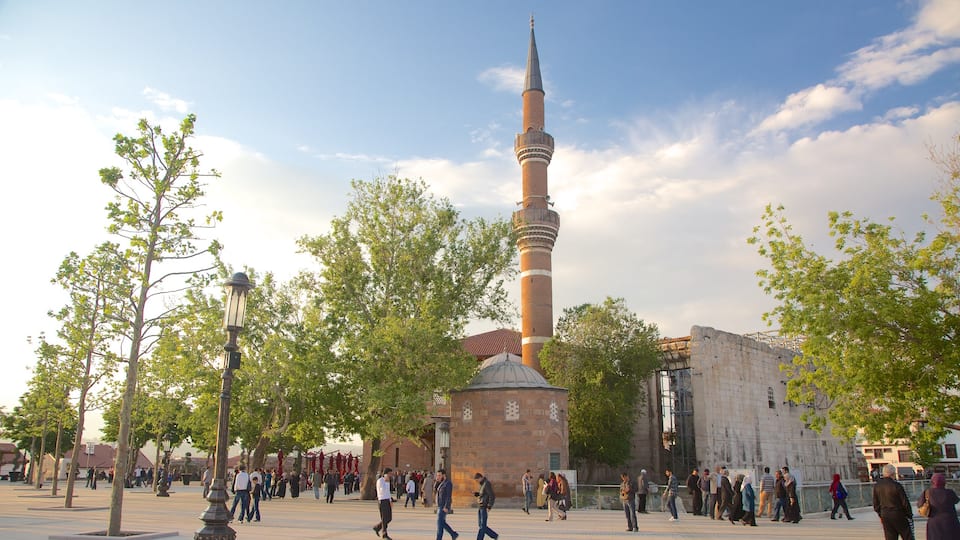 Haci Bayram Mosque which includes religious aspects, street scenes and a mosque