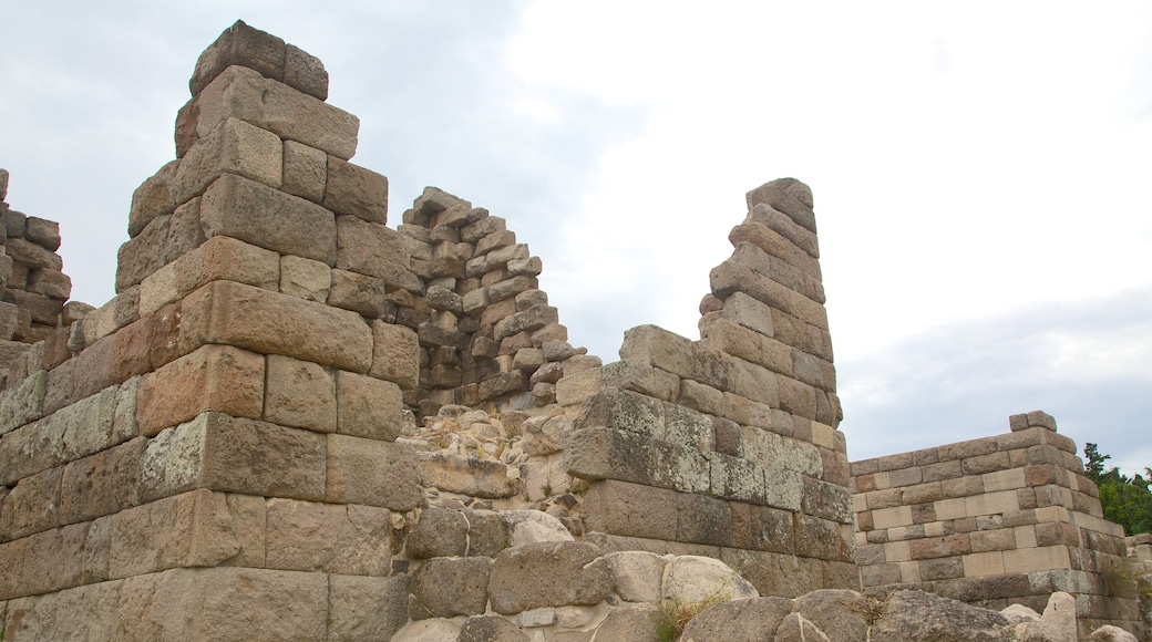 Porta di Myndos mostrando rovine di un edificio