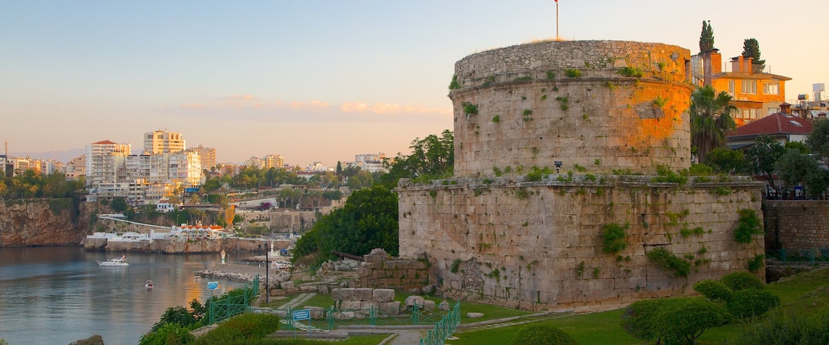 Hidirilik Tower featuring a sunset, heritage architecture and château or palace