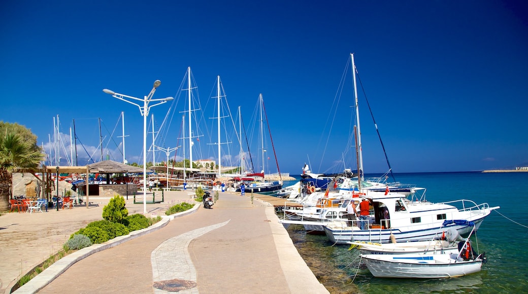 Datca Ferry Port featuring a marina