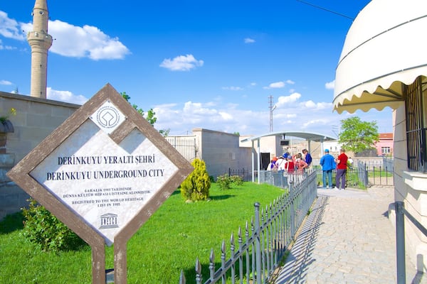 Derinkuyu Underground City which includes signage