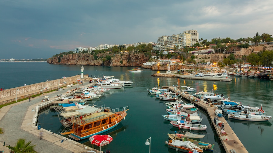 Kemer Marina featuring a marina