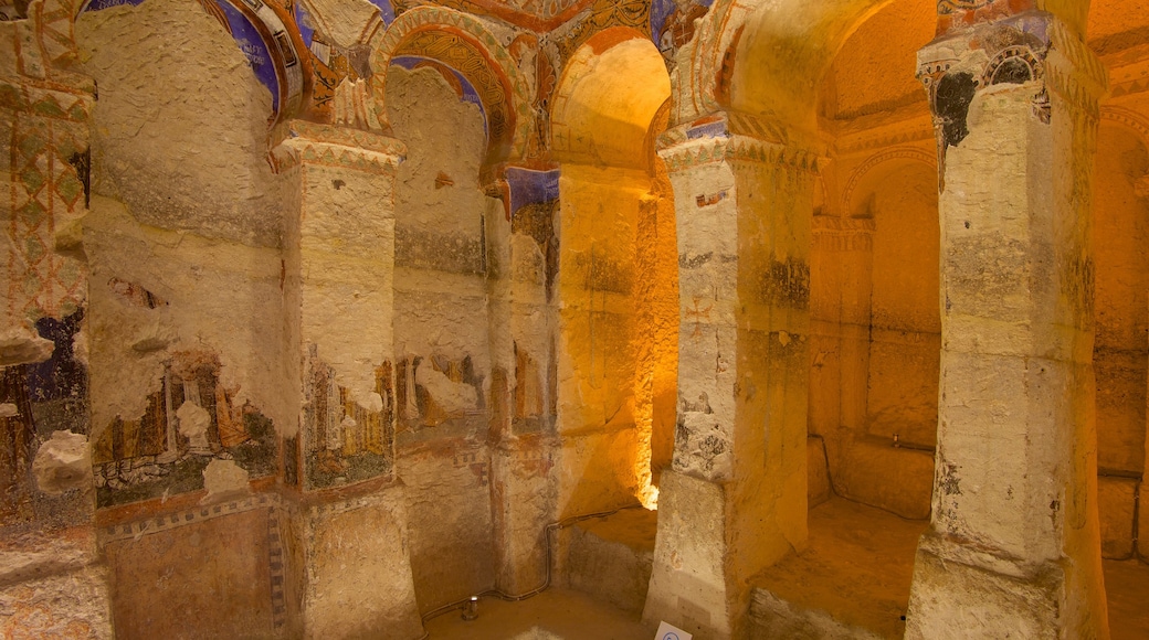 Cappadocia which includes religious aspects, interior views and a church or cathedral