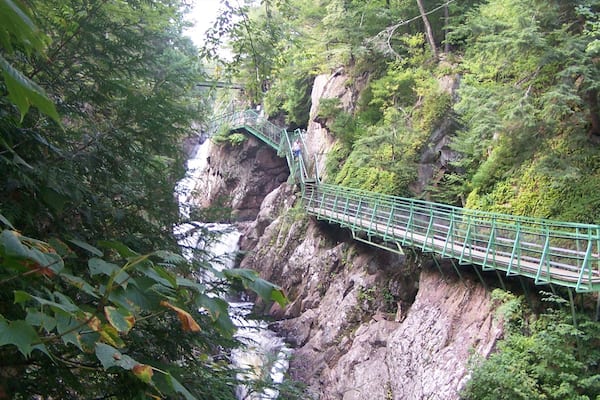 Lake Placid showing a gorge or canyon