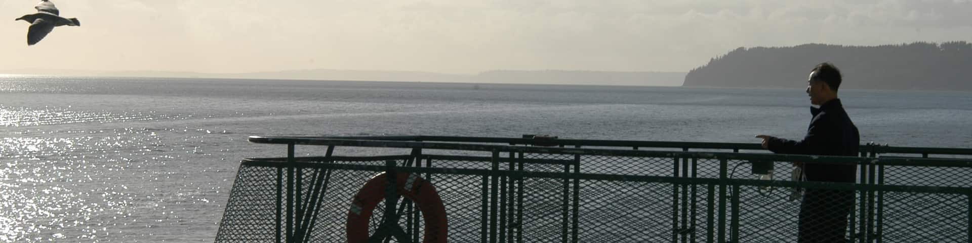 Mukilteo featuring general coastal views and views as well as an individual male